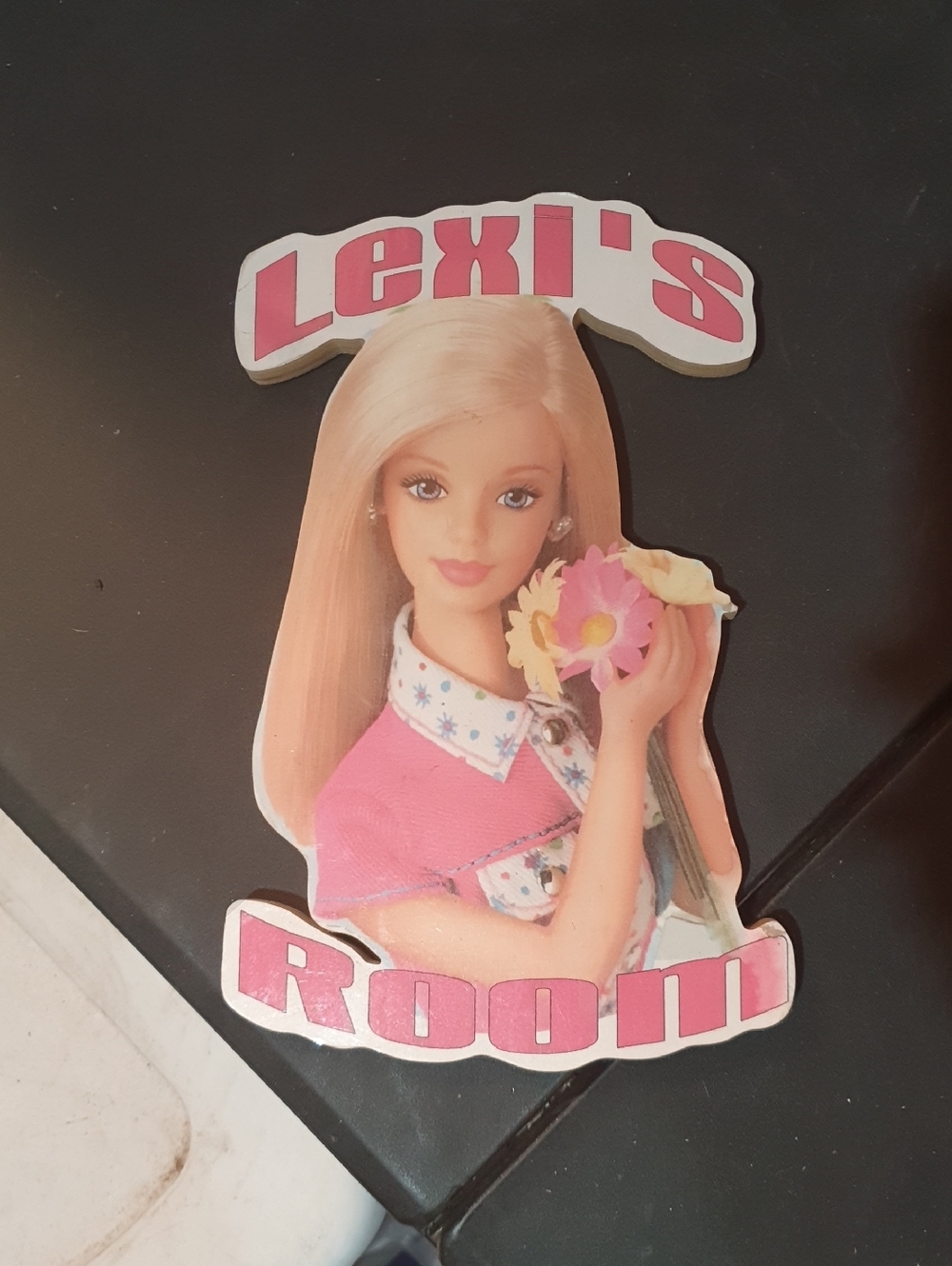 Barbie Pink and Blonde Lexi's Room Plaque